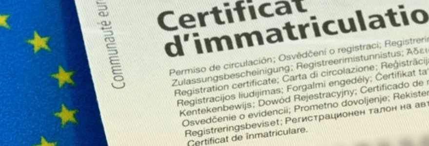 certificat d'immatriculation